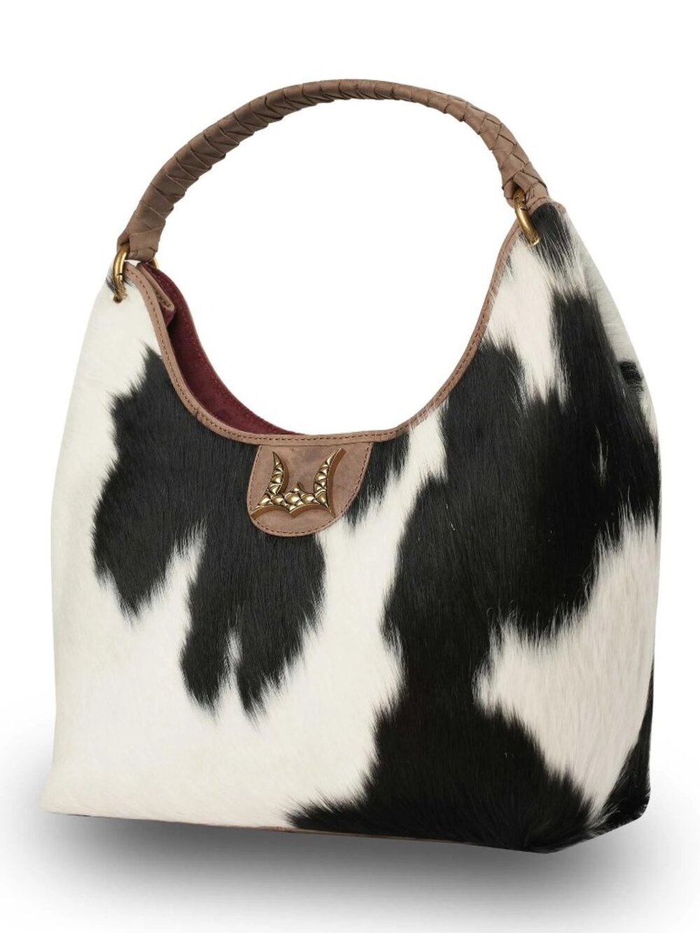 Myra Loyal West Medium Purse Black White Cowhide Leather Shoulder Bag NWT - Picture 2 of 9